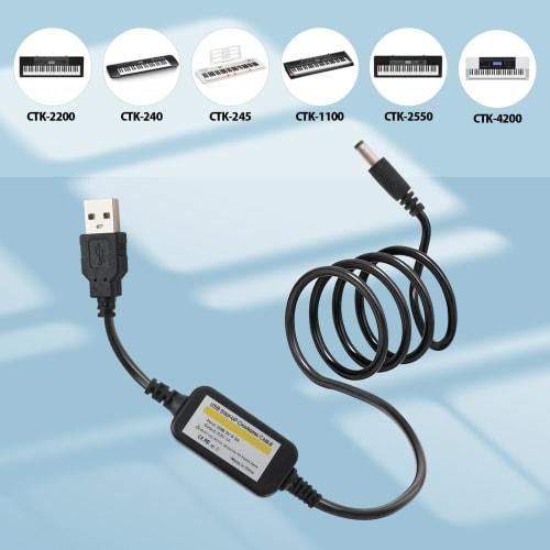 Tyuusei Casio Keyboard Digital Piano AC Adapter, Compatible with CASIO Digital Keyboard Charger AD-E95100LJ, Compatible with CTK-4400, CTK-5300, CTK-5