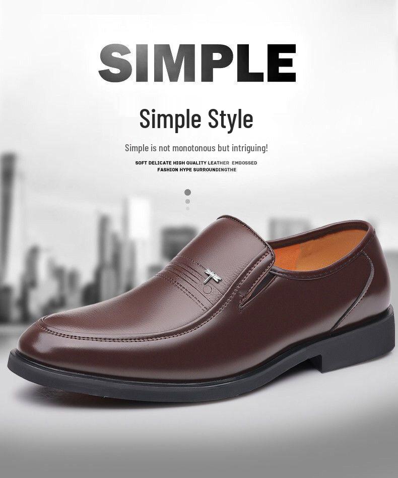 Dragonfly Brand Non-Slip Genuine Cowhide Leather Men's Formal Casual Shoes