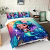 Cute Scales Three-Piece Quilt Cover 3D Digital Printing Bedding Set