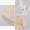 Women Autumn Winter Warm Thicken Ear Protector Hat Cold Velvet Plush Rabbit Outdoor Knitted Bomber Cap Sweet Cute Big Lei Feng Hat