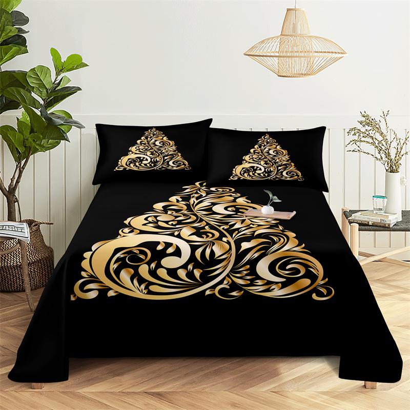 Christmas Bed Sheet Set Bedding Set Bed Flat Sheet Christmas Decorations Girl Bedsheet Bedding King Bed Sheets and Pillowcases