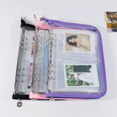 Reusable Transparent Photo Album Multi Pockets Sticker Keeper Loose-leaf Binder Cover  School