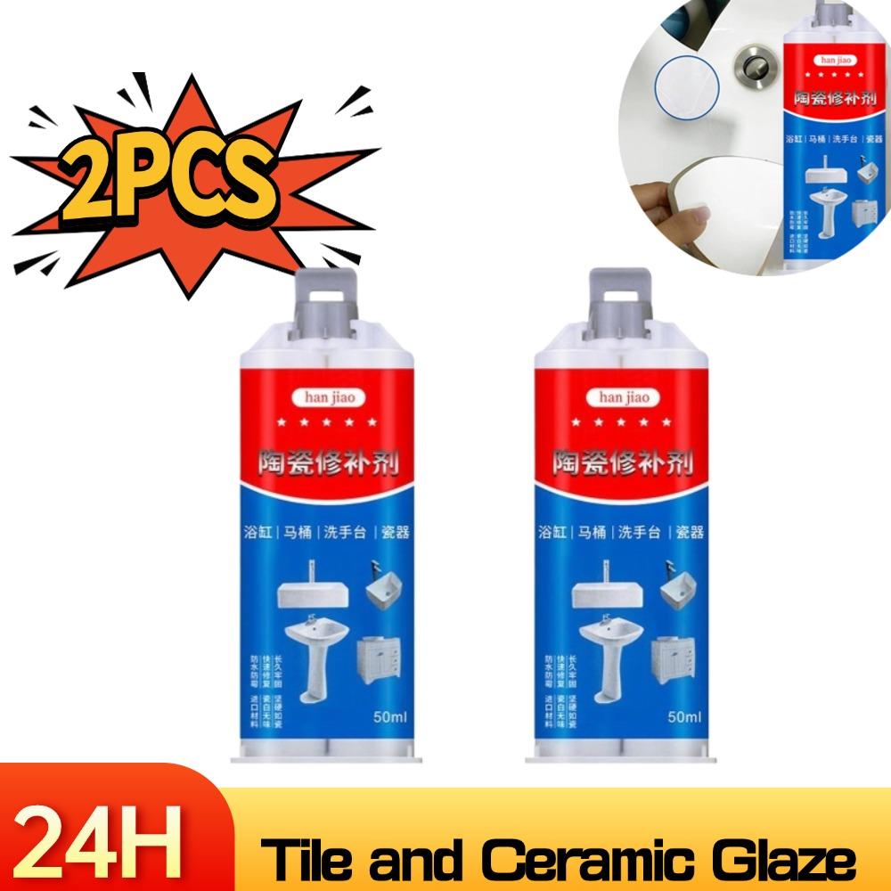 

2 шт. Паста для ремонта плитки и керамической глазури. Заделка сколов ванны и трещин раковины. Супер адгезия для фарфора, керамики, эмали.