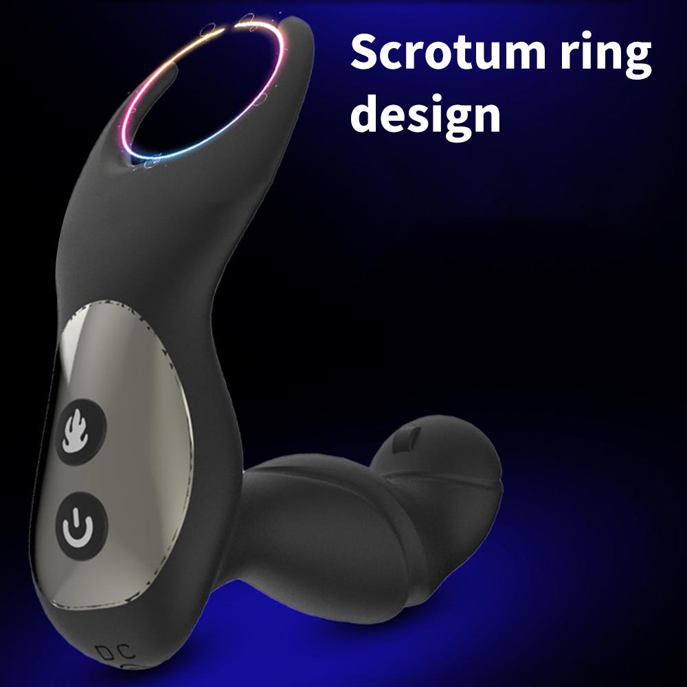 Mannlig prostata massasje vibrator rotasjonskuler analplugg vibrator silikon forsinket ejakulasjon mannlig masturbator sexleketøy for menn