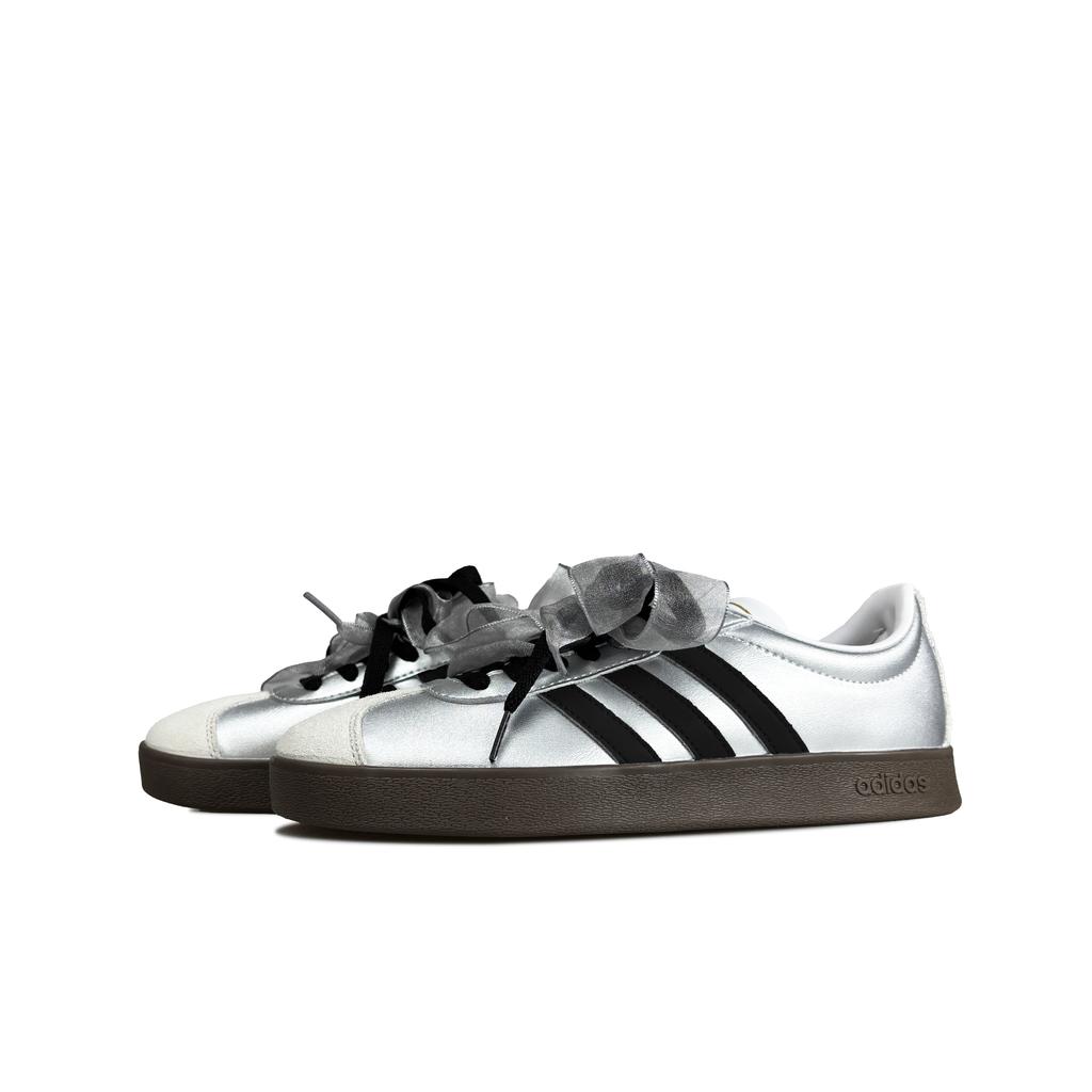 Adidas Neo VL Court 2.0 Low top Skateboard Shoes Unisex Silver Black ID6015(Team619-)