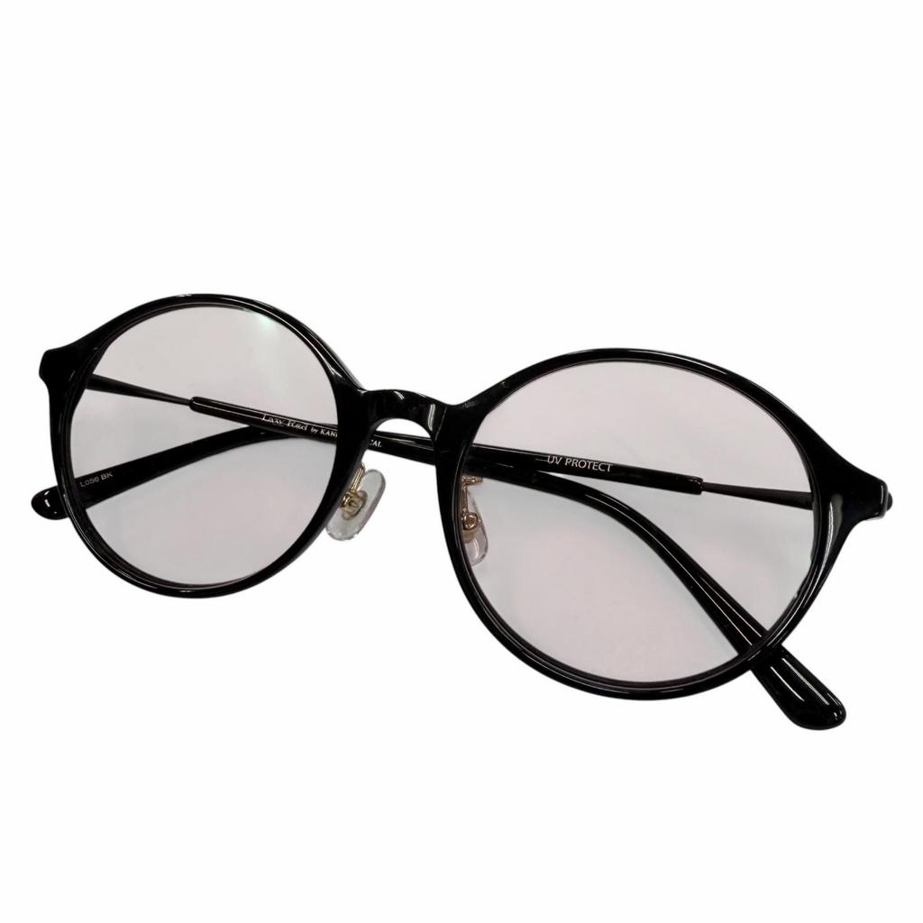 Excellent Lazy Red by Kaneko Optical Sunglasses Boston Black Mens L056 Used