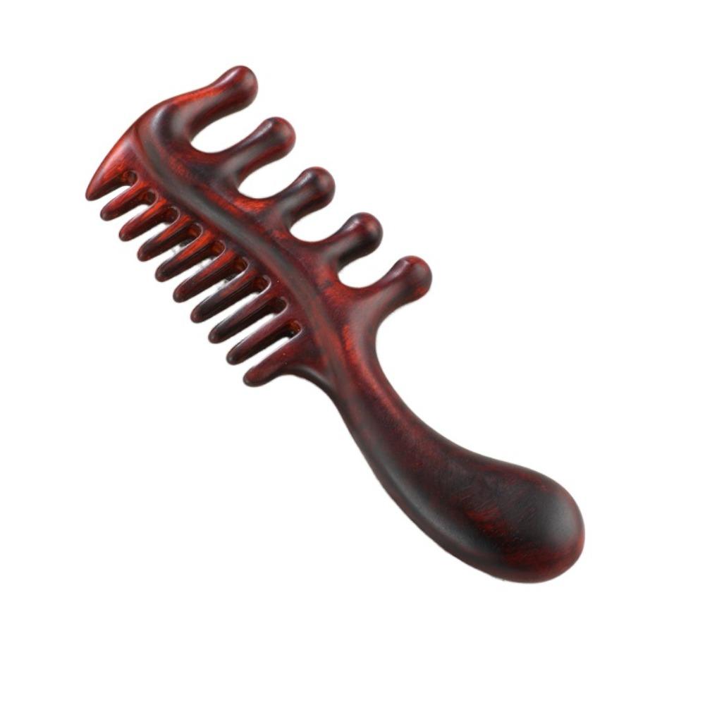 Wide Thick Scalp Massage Comb 2 In 1 Natural Sandalwood Hairbrush  Hairdressing Tool