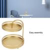 4pcs 2 Tier 2 Tier Cupcake Stand Gold Fruit Stand Organizer 2 Tier Fruit Tray  For Home Kitchen