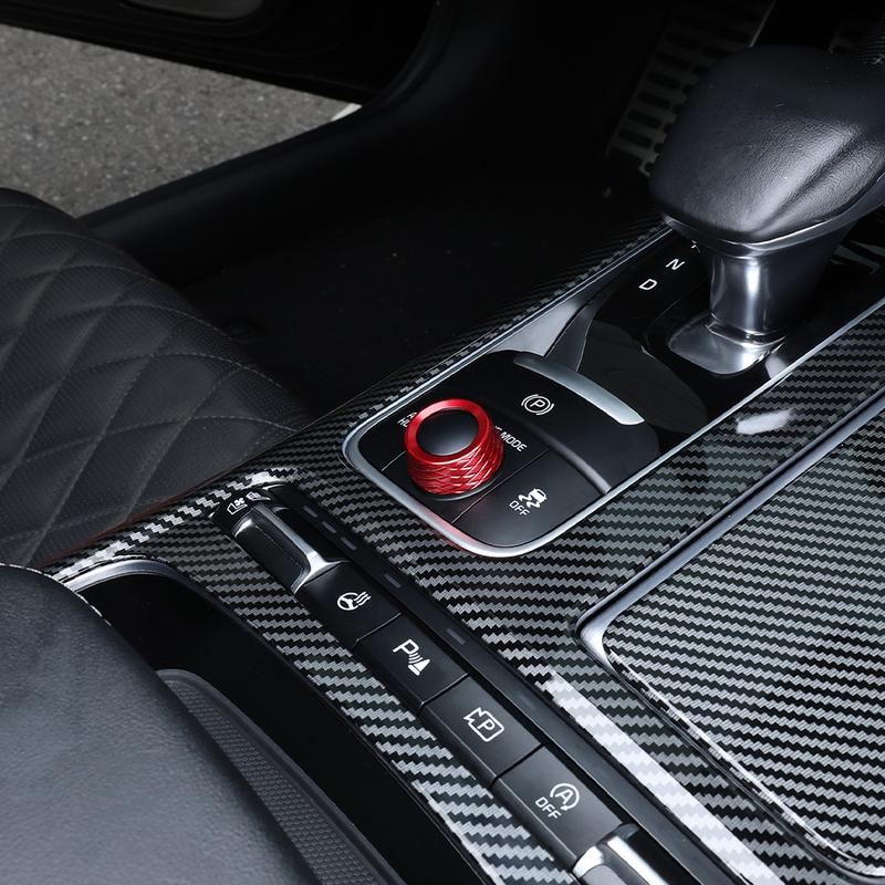 For Kia Stinger 2018- Car Interior Aluminum Alloy Material Auto Driving Mode  Knob Cover Trim Decoration Accessories LHD/RHD