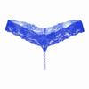 Original Single Solid Color Sexy Lace T-word Pants Pearl Massage Underwear Women's Transparent Seamless Sex Thong 2142