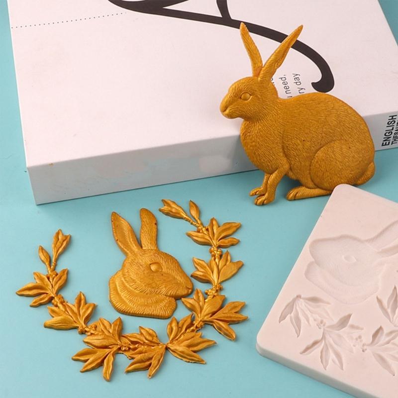 Chocolate Moulds Rabbit Lace Shaped Baking Molds Fondant Moulds Cake Molds Silicone Material Gift for DIY Baking Lover