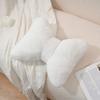 Modern Minimalist Bow Plush Throw Pillow With Embroidered Bunny Bow For Living Room Decor