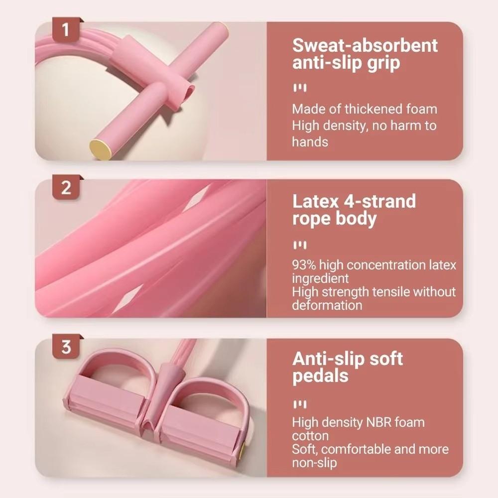 Tension Rope Belly Resistance Band 4-8 Tube Elastic Bands New Elastic Pedal