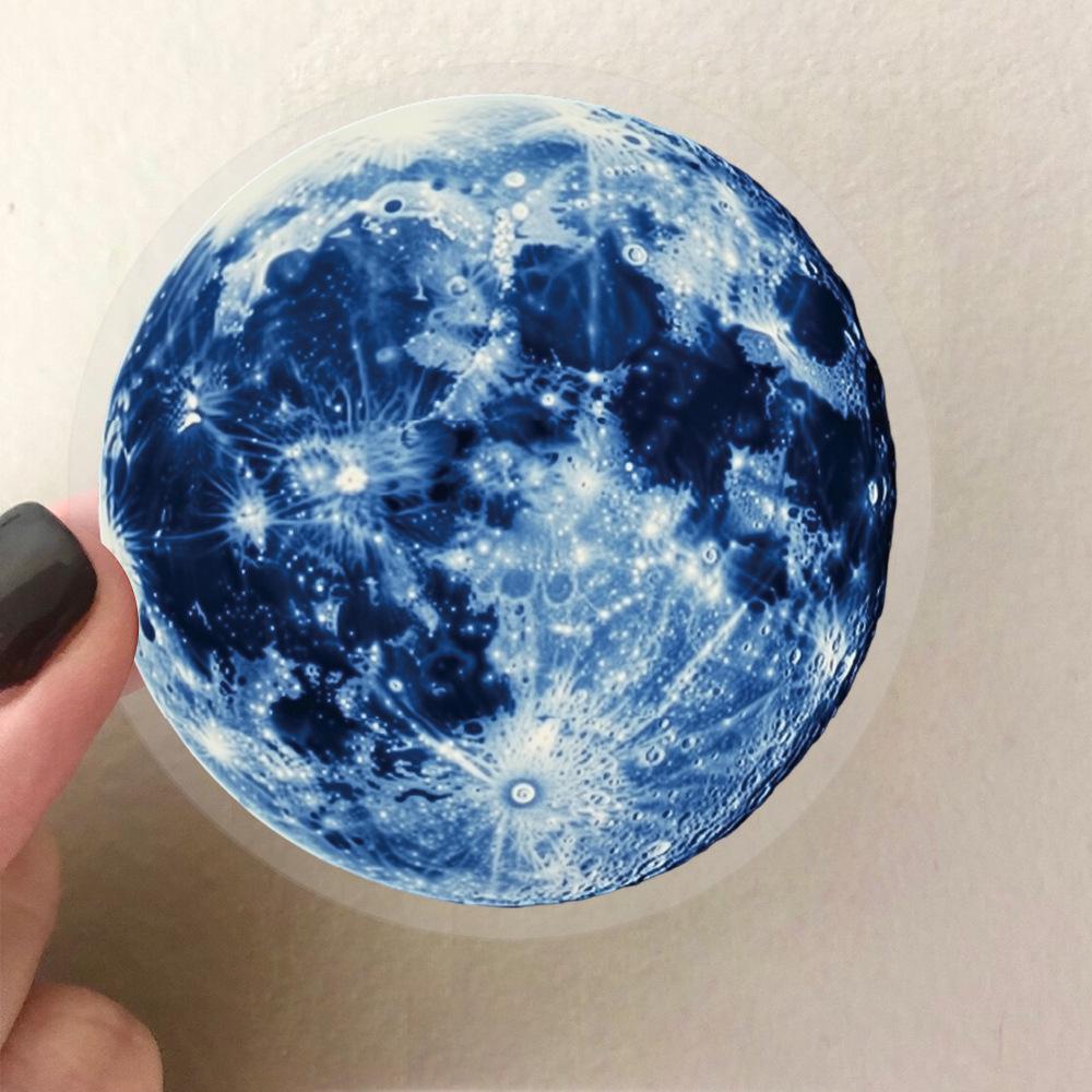 50 Blatt Azurblauer Himmel Wasserdichte PET Transparente Aufkleber für Handys, Wasserbecher, Laptops und Notizbücher.