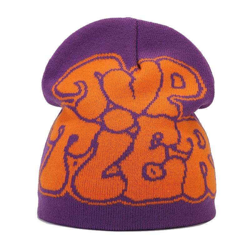 Autumn and Winter New Jacquard Love Letter Pullover Hat Men's and Women's Adult Wool Knitted Hat Cold Hat