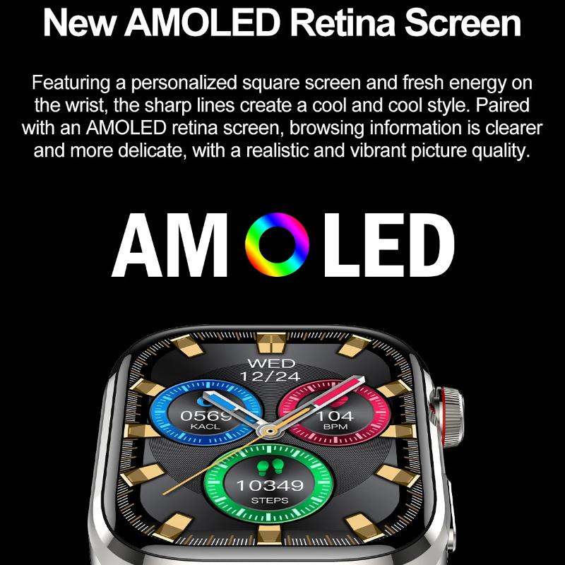 2025 New Blood Lipid Uric Acid Treatment Smart Watch Men ECG+PPG Heart Rate Sports HD Call Health Track for Samsung Smartwatch