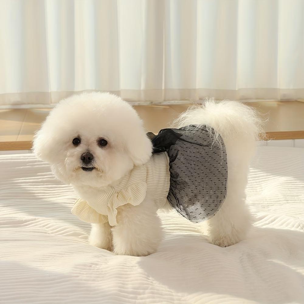 Cute Bow Dog Dress, Pet Tulle Skirt for Small Dogs