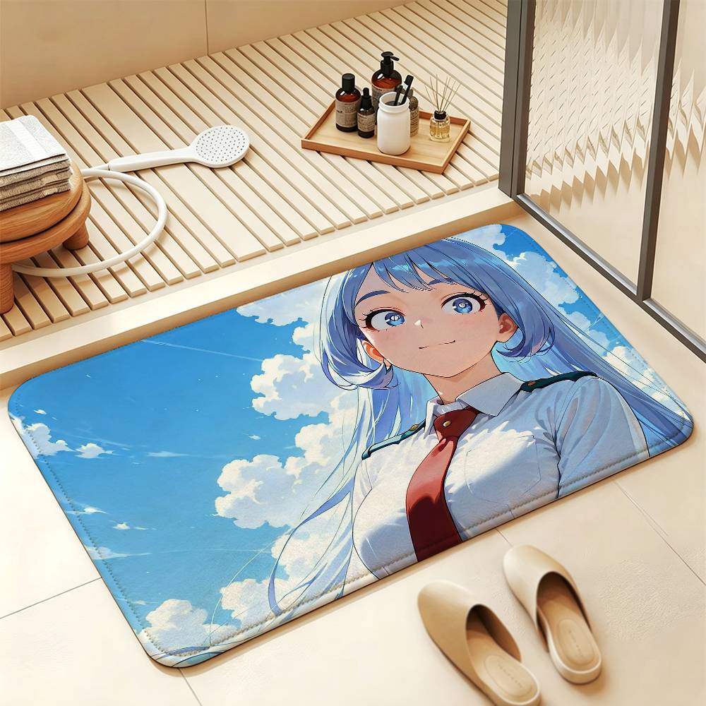 N-Nejire My Hero A-Academia Soft Comfortable Short Plush Rug Carpet mat Anti‑Slip Floor Mat Machine Washable Home Decor
