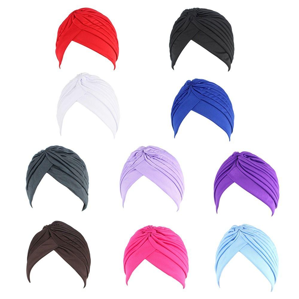 Caps Beanies Headwrap Pure Color Turban Cotton Hat Bandana Chemotherapy Hat Kids National Wind