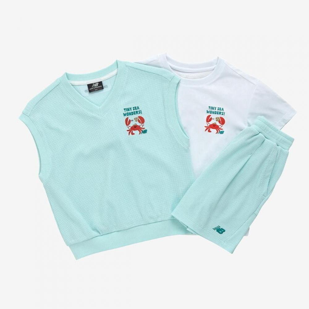 

New Balance Half Club Kids Waffle Vest 3psc Short Sleeve Setup Nk9yf2901u 84 110