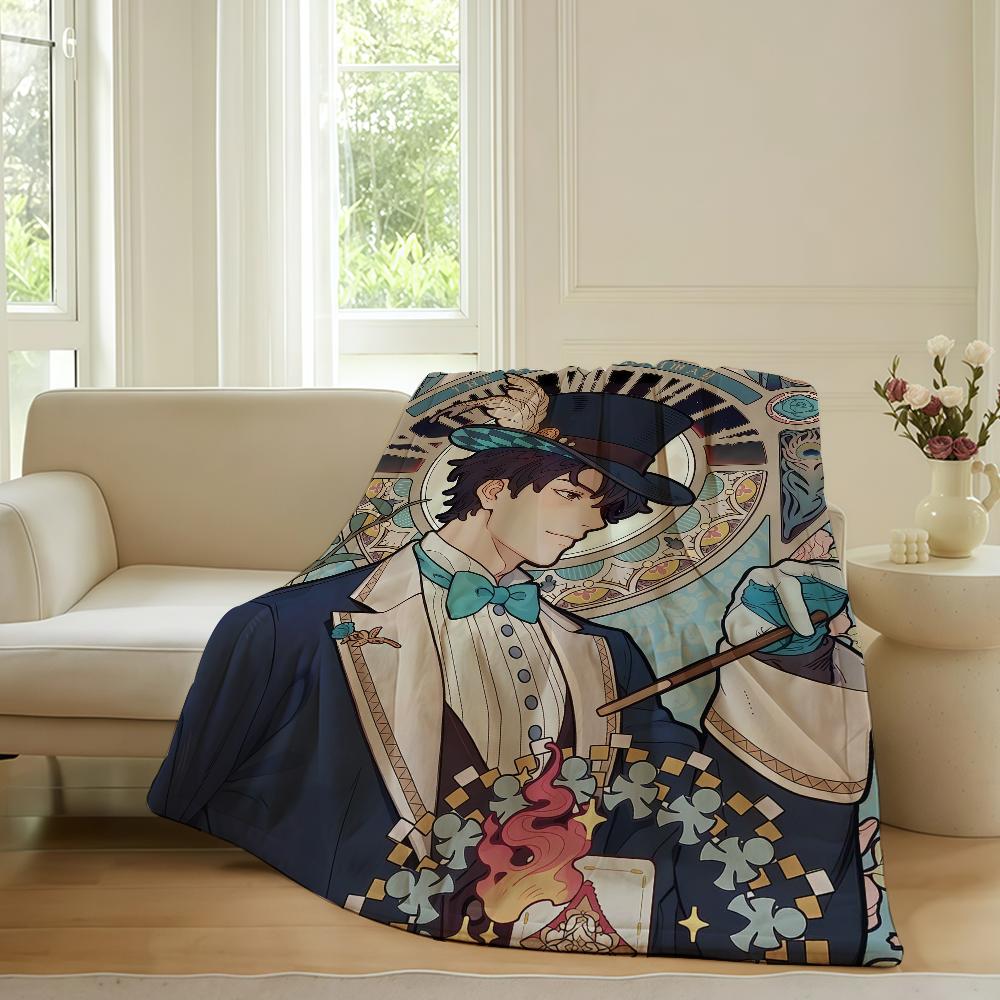 Adventure anime L-Lord of M-Mysteries Blanket For Sofa Office Bed Plane Travel Sleep Read Relax Camping Soft And Warm
