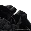 2026 Womens Lace Velvet Patchwork A-Line Midi Dress Semi-Turtleneck Long Sleeve Elegant Streetwear