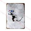 Banksy Graffiti Art Metal Tin Sign Poster Street Wall Painting Love Little Boy Poster Living Room Corridor Bar Home Decoration