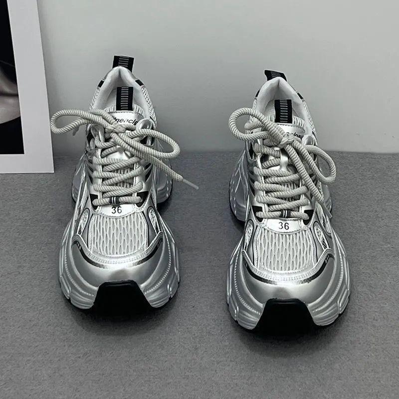 Dad Shoes Women's 2026 New Casual Sports Shoes Spring and Autumn Edition Thick soled Women's Shoes