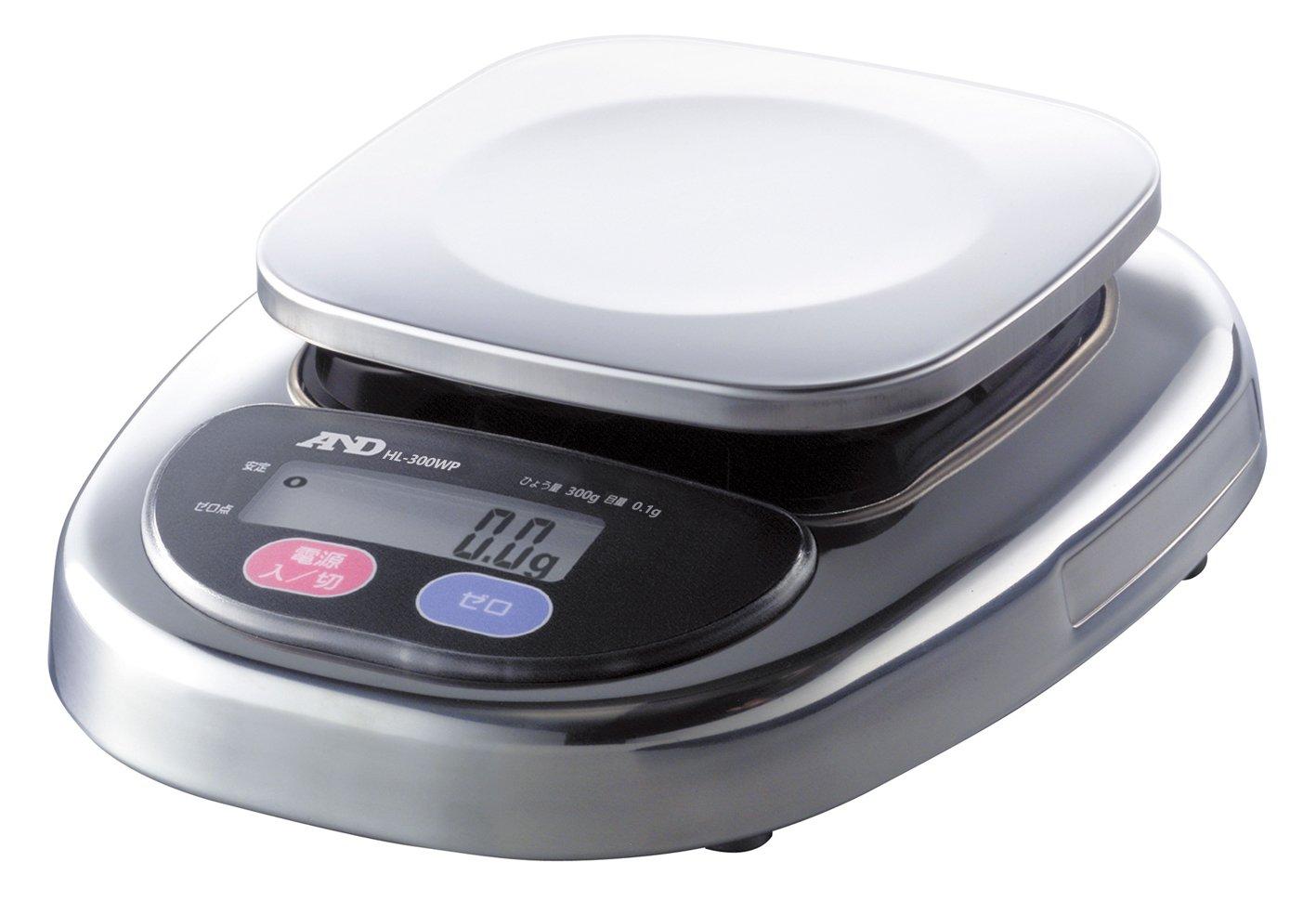 

dustproof and waterproof digital scale with general calibration 300g Minimum Pan with general A&D HL-300WP Capacity display 0.1g dimensions