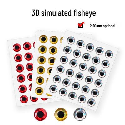 100 Piezas Ojos de Pez Biónicos 3D Pegatinas para Señuelos y Pesca con Mosca