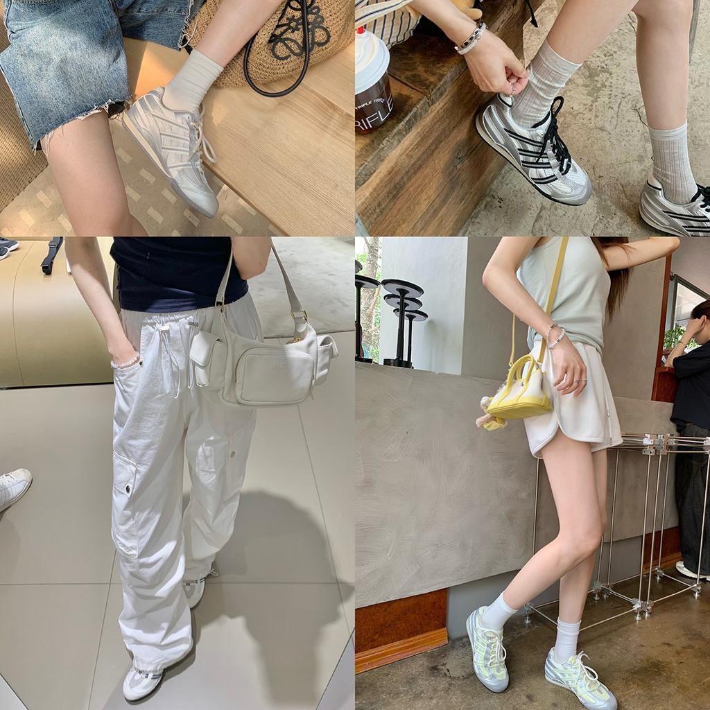 Blue cabinet, inner height increase of 4cm~ fashionable mesh breathable sports shoes contrasting color lace-up inner height increase Forrest Gu