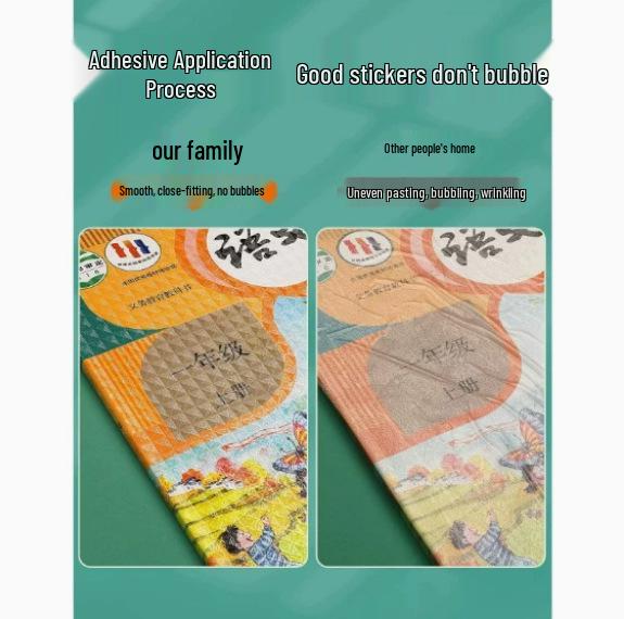 Self-Adhesive Transparent Book Cover for Students, No-Cut Frosted Film, 16K A4 Size