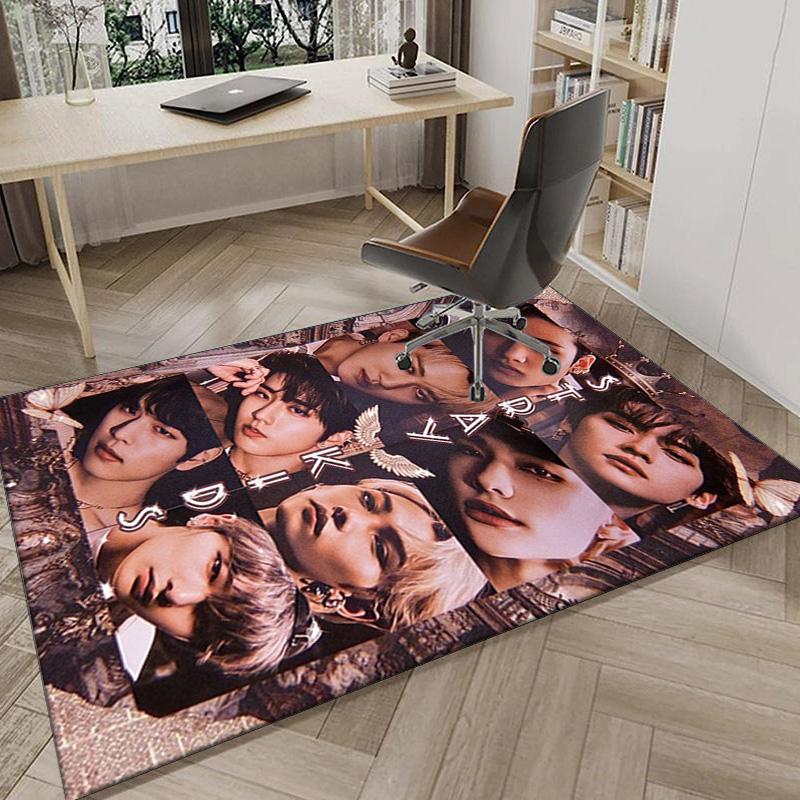 K-pop Group Poses Carpet, Chair Rug,Rug for Office Bedroom living rooms, Doormat decor Fan Gift Christmas Gift