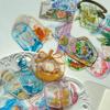 50pcs cartoon transparent object stickers luggage laptop scrapbook diary DIY skateboard guitar helmet DIY sticker painting