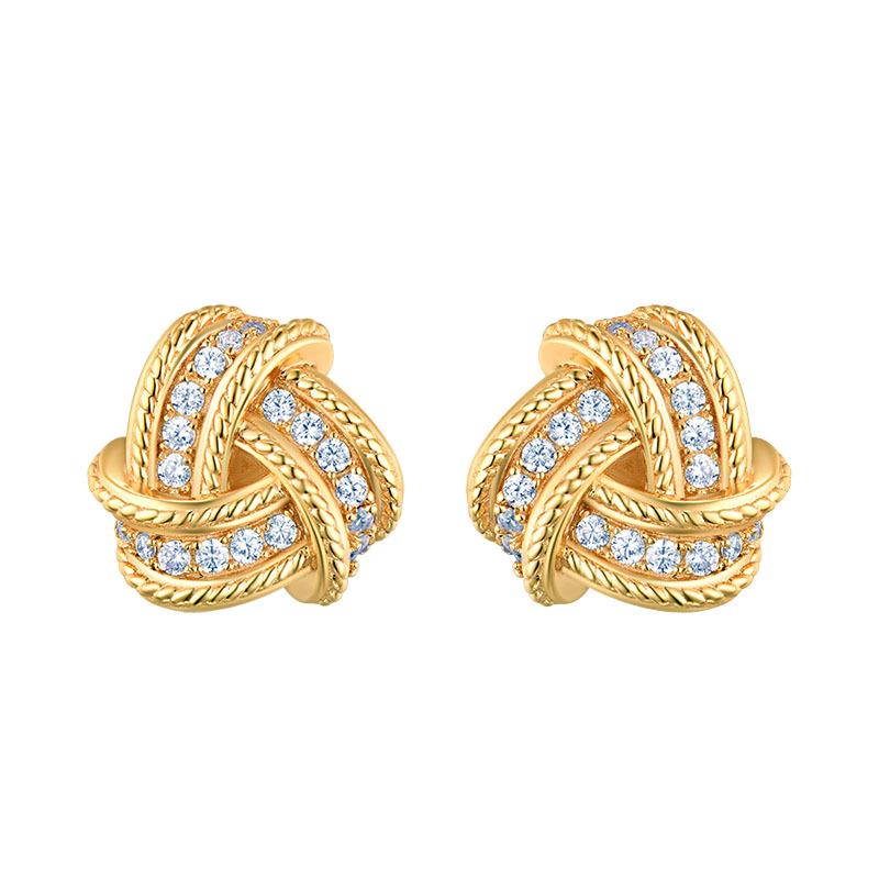 

Серьги-пусеты из стерлингового серебра 925 пробы с геометрическим плетением: Ретро-роскошь и универсальный дизайн для женщин 925 Silver