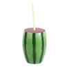 Food Grade Plastic Cartoon Fruit Watermelon Water Bottle Straw Cup Drinkware