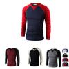 Stylish Men's Slim Fit Crew Neck Long Sleeve Raglan Tee With Classic Appeal