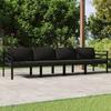 VidaXL Garden Lounge Set 4 Pcs with Cushions Patio Furniture Terrace Furniture Set Outdoor Furniture Aluminium 3107777
