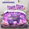 Pokemon Drinks Pattern Bedding Quilt Set Quilt Cover Pillowcase Home Decoration Birthday Gift (1 * Duvet Cover + 2 * Pillowcase, Without Core)