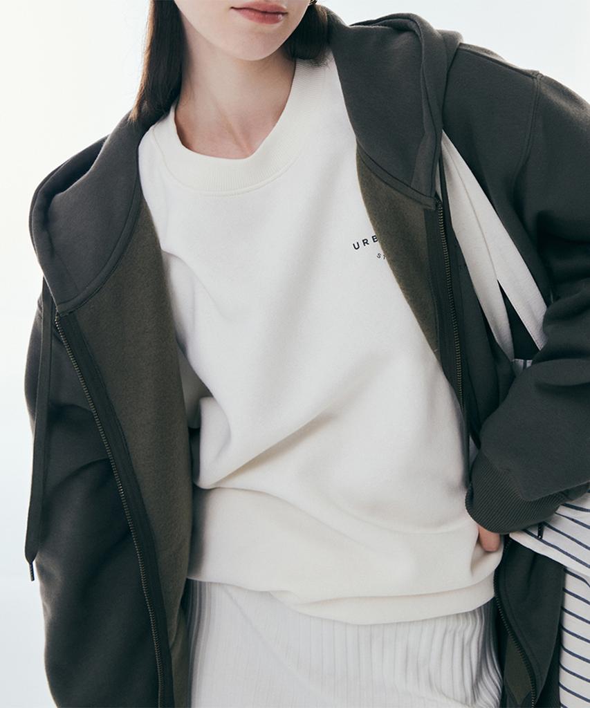 Urbanage Daily Standard Zip-Up Hoodie Khaki