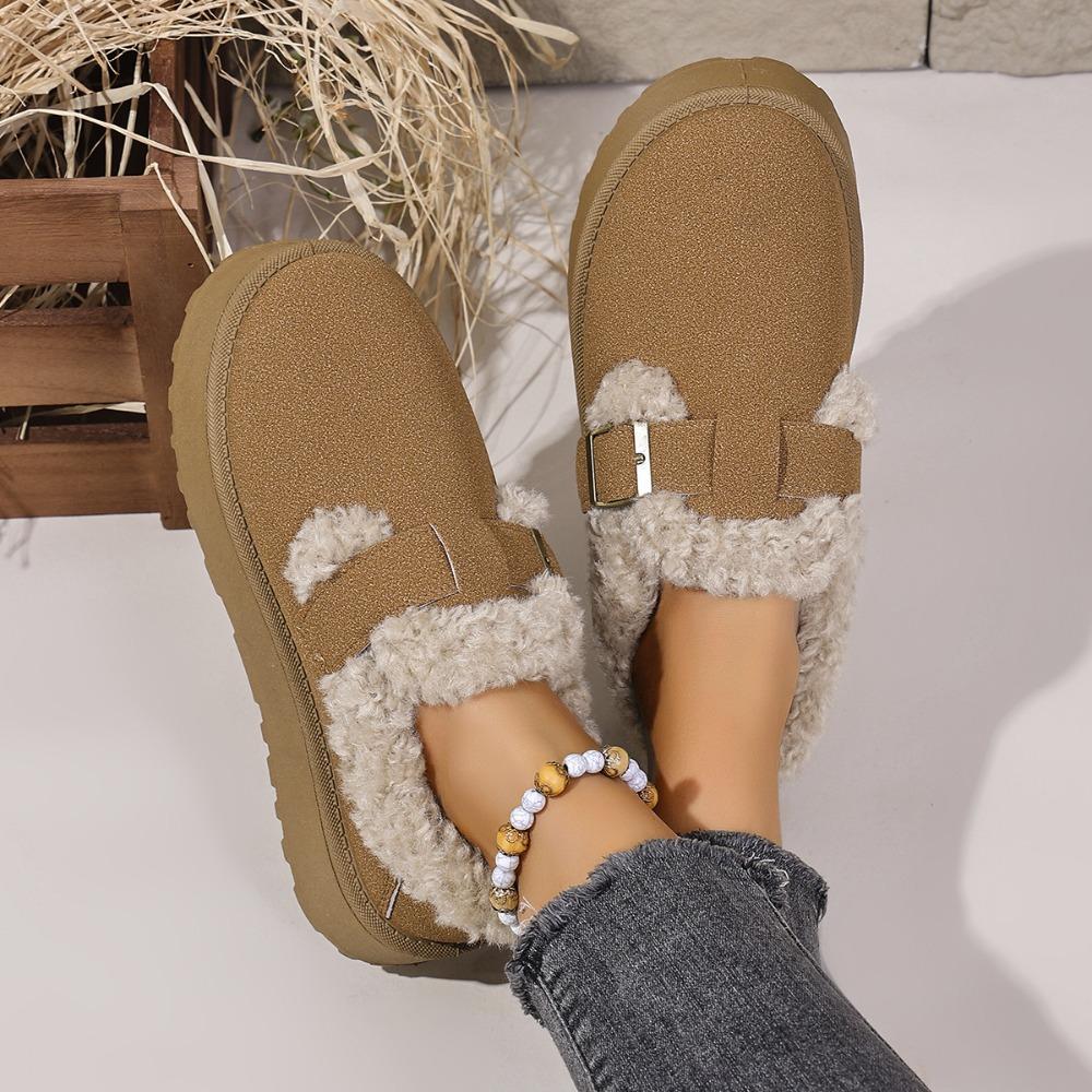 2025 Autumn & Winter New Fashion European and American Style Fleece-Lined Shearling-Lined Thickened Warm Women's Snow Boots