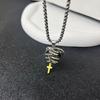 Unique Prayer Hands Skeleton Crucifix Necklace/Pendant Stylish Jewelry for Rock Enthusiasts and Religious Believers