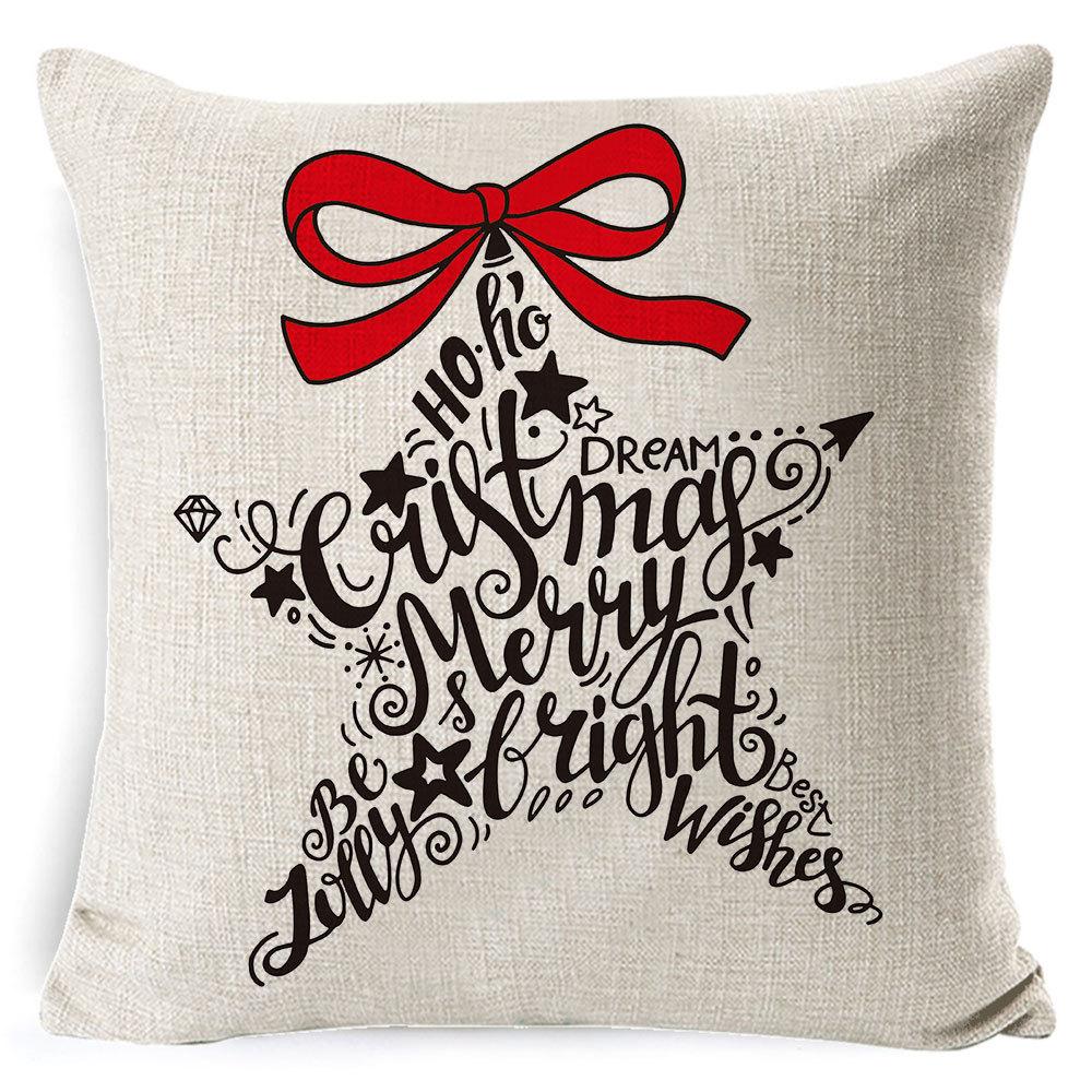 Christmas Pillowcase Gray and White Plaid Office Lumbar Support Home Bedside Cushion Car Neck Cushion