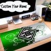 Custom Name Mouse Pad Green And Silver Abstract Mouse Pad Desk Mat, Non-Slip Rubber Backer Pad For Computer Notebook Gaming Mouse Pad Birthday Gift