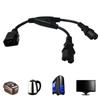 Einzel C14 auf Doppel C15 Stromkabel Y-Typ Splitter Adapterkabel Verlängerungskabel Stecker auf Buchse für USV PDUs Steckdose