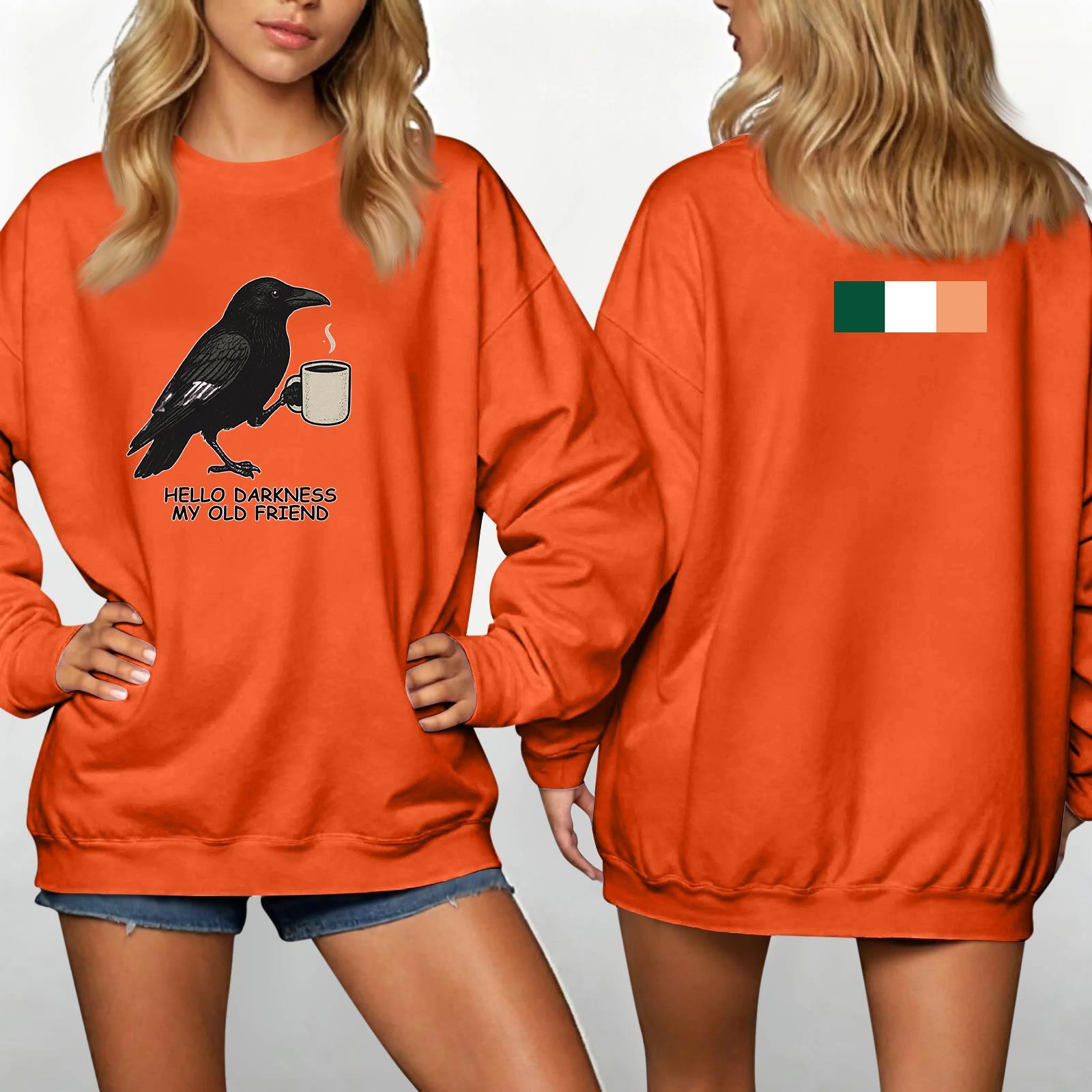 Women s Casual Fashion Neck St. Patrick Print Sweatshirt XXL шафрановый