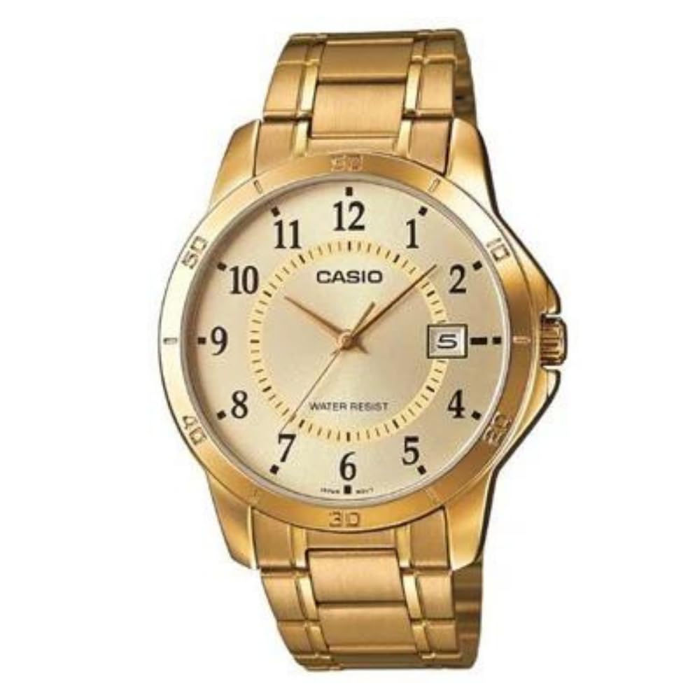 Casio MTP-V004G-9B Men s Gold Tone Stainless Steel Watch Gold-Colored Dial