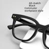 Danyang 80268D Ultra-Light Black Frame Myopia Glasses: Trendy Retro Square Design for Men. Compatible with Prescription Lenses.