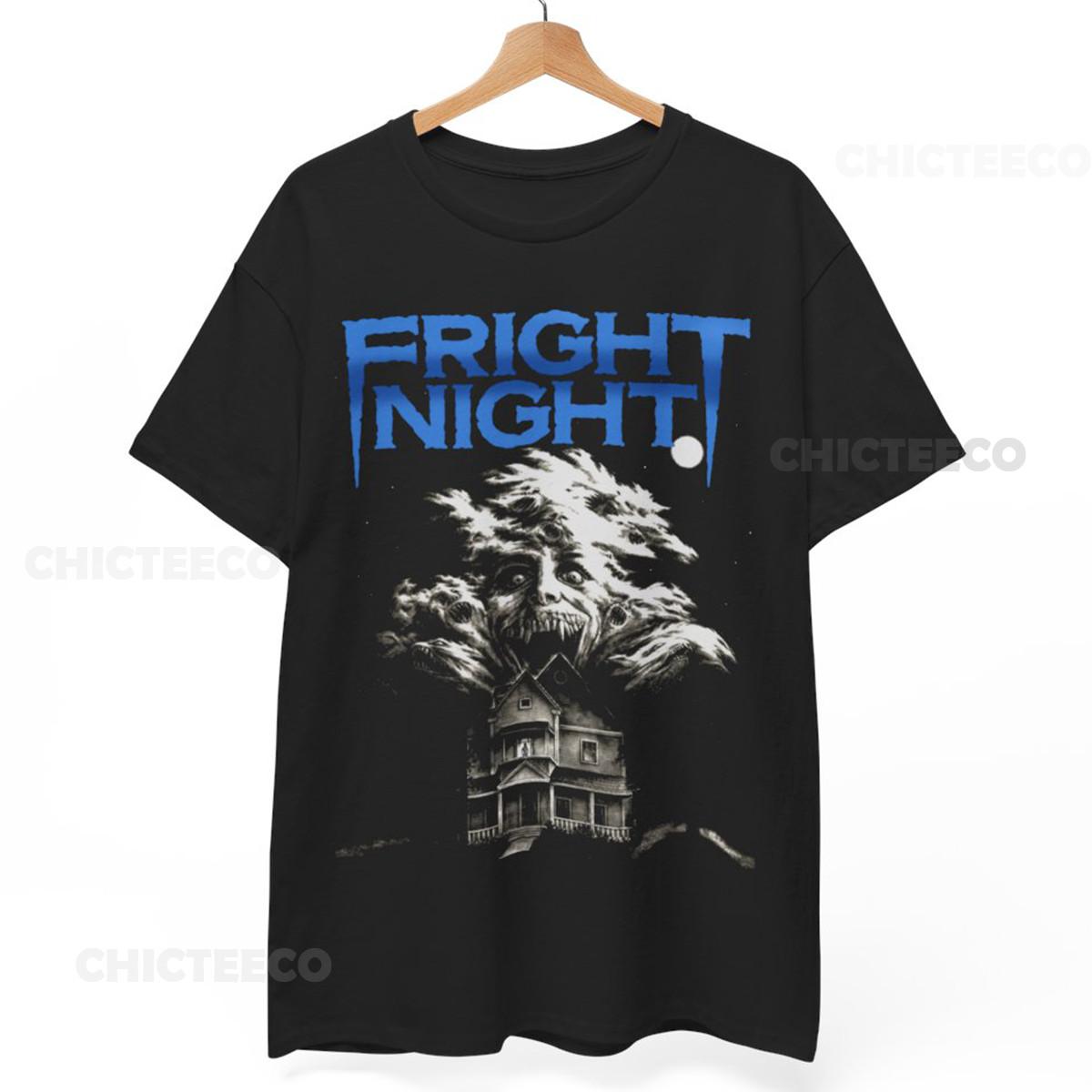 26 Fright Night T-Shirt 80 s Horror Slasher Film Cult Movie Vampires Punk  Unisex Unisex T-Shirt M