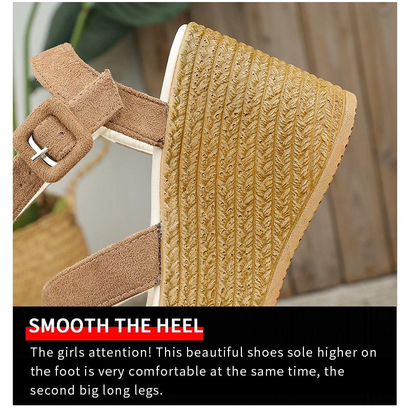 Sandals Women's Large Size Slope Heel Thick Bottom Sandals Ladies Sandals